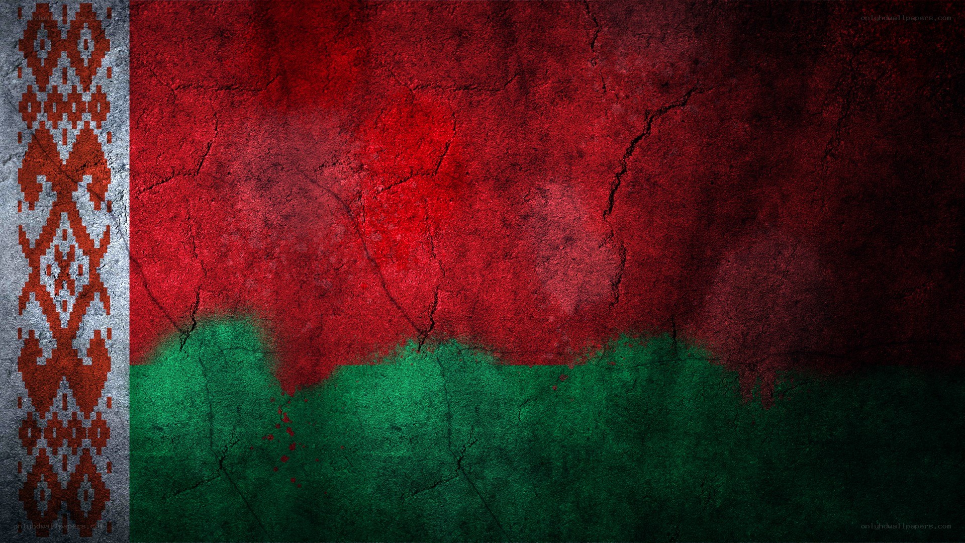 Belarus flag with textured design