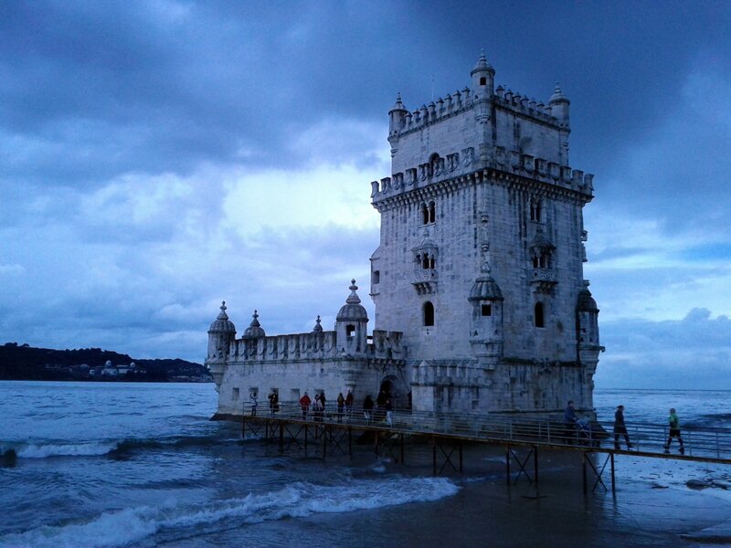 Belem Tower at Dusk — Blue, Dramatic