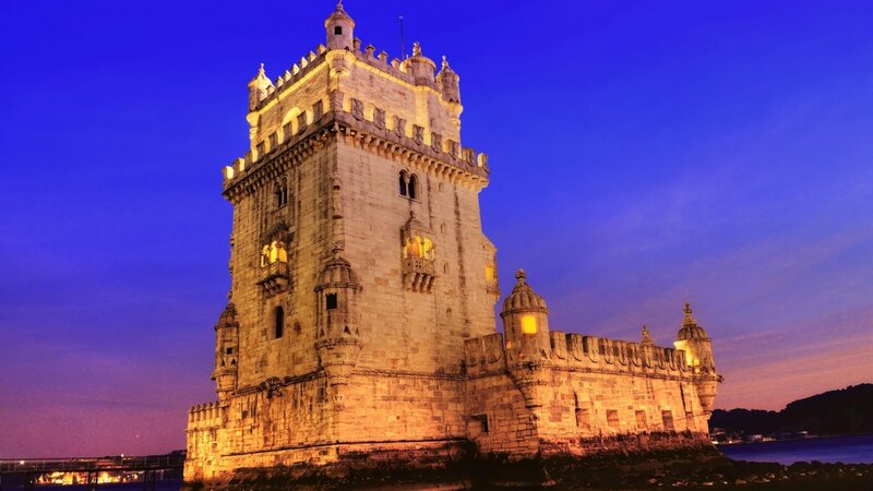 Belem Tower at Dusk — Blue