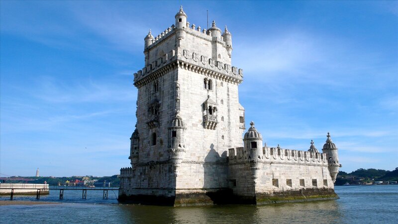 Belem Tower in Lisbon — Blue, Serene, Afternoon