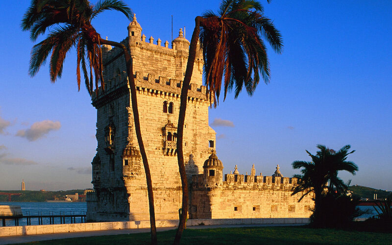 Belem Tower in Lisbon — Blue, Serene