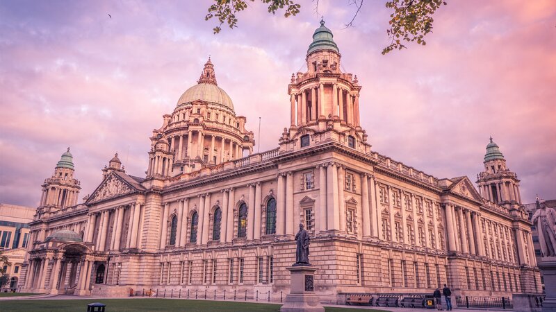 Belfast City Hall — Pink