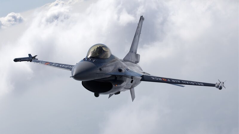 Belgian Air Force F-16 in flight