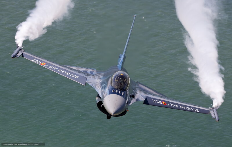 Belgian Air Force Jet — Blue, Dynamic, Photograph