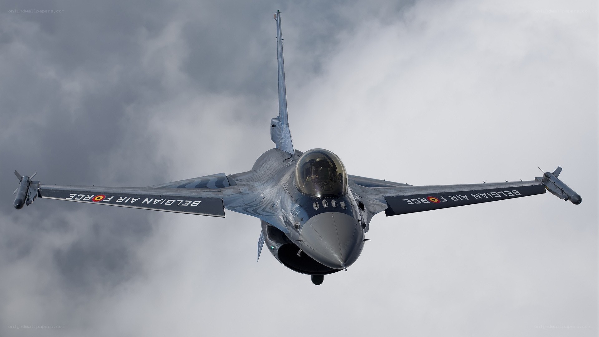 Belgian Air Force jet in flight