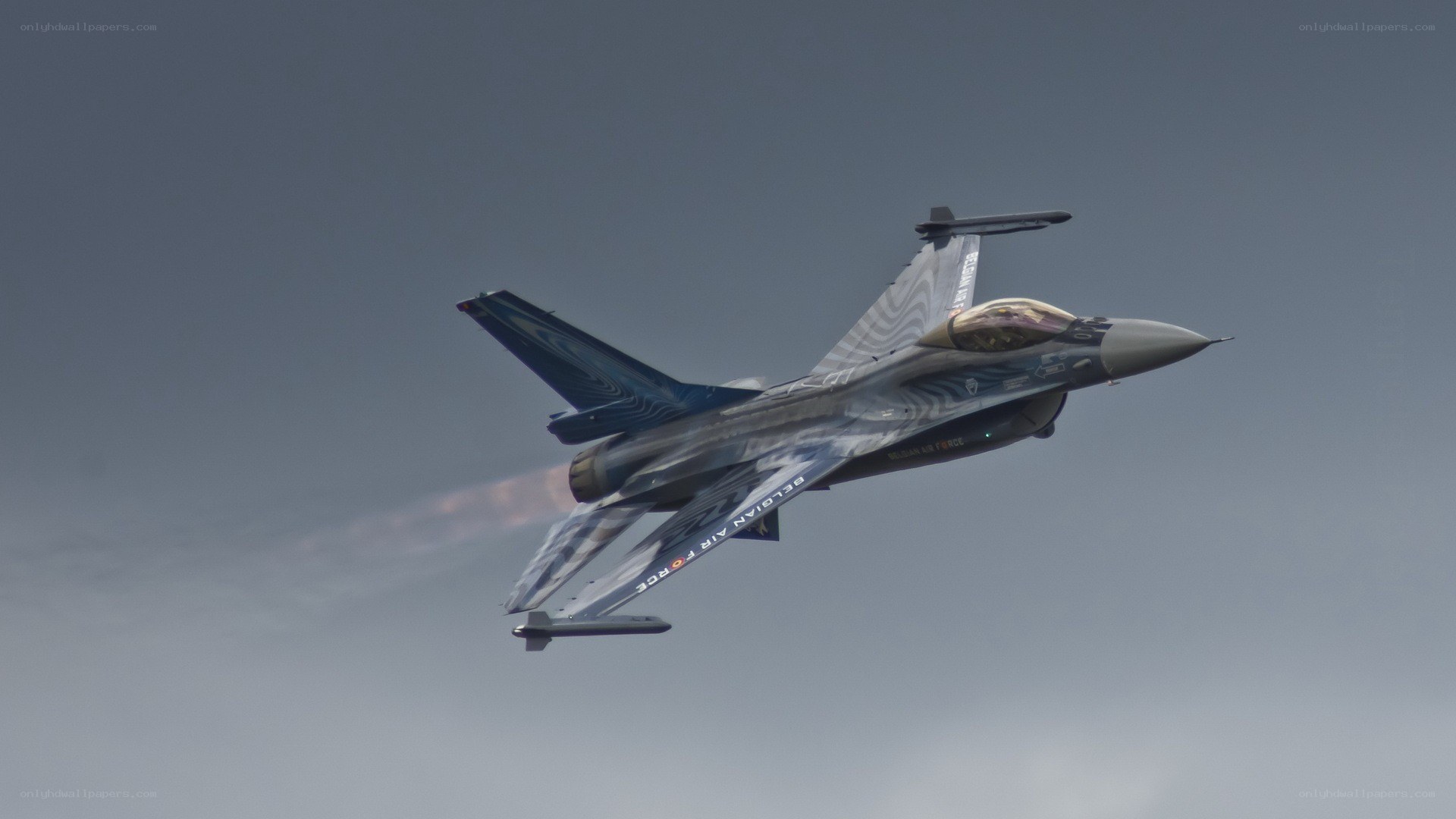Belgian Air Force jet in flight