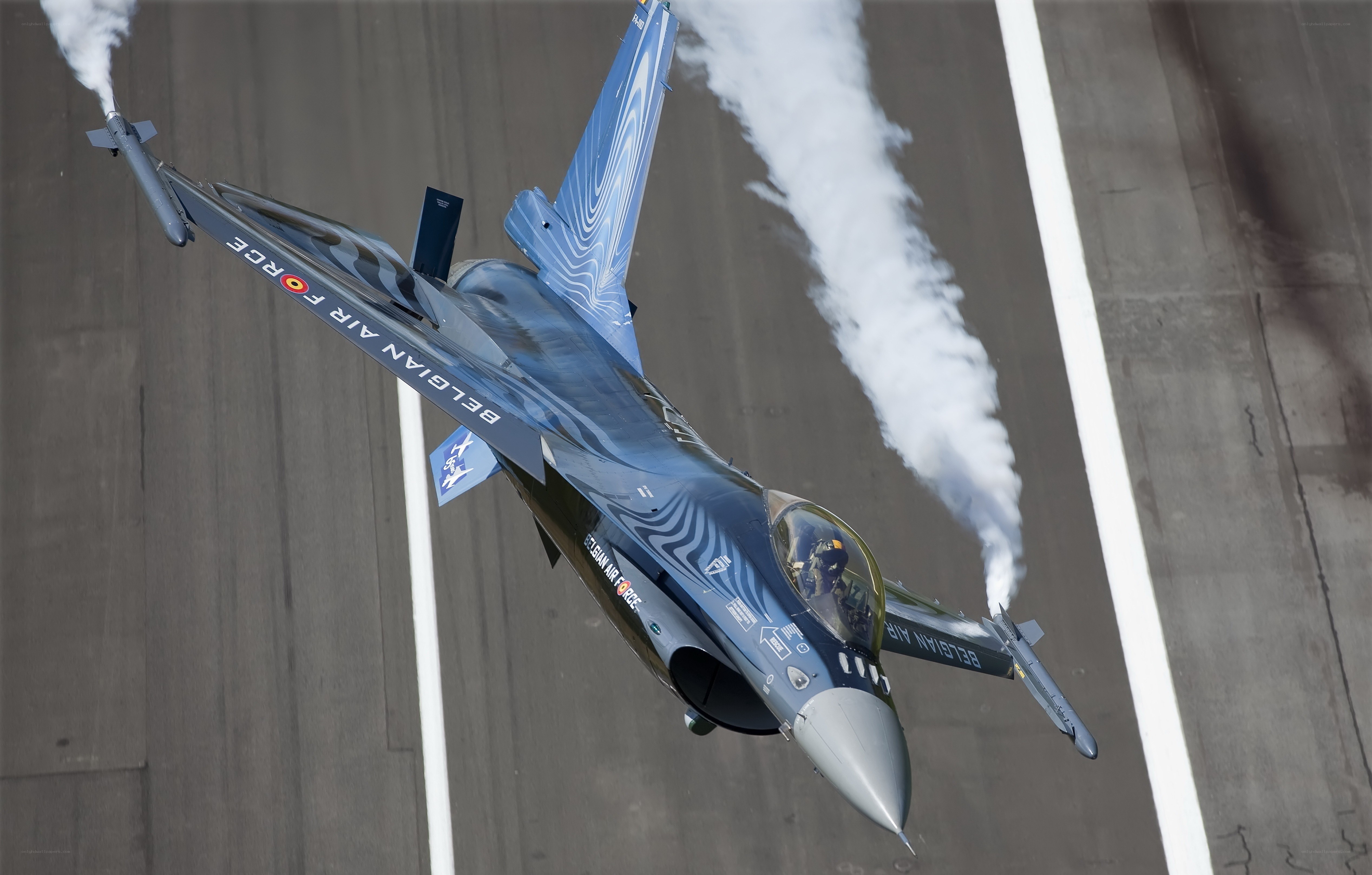 Belgian Air Force jet in flight
