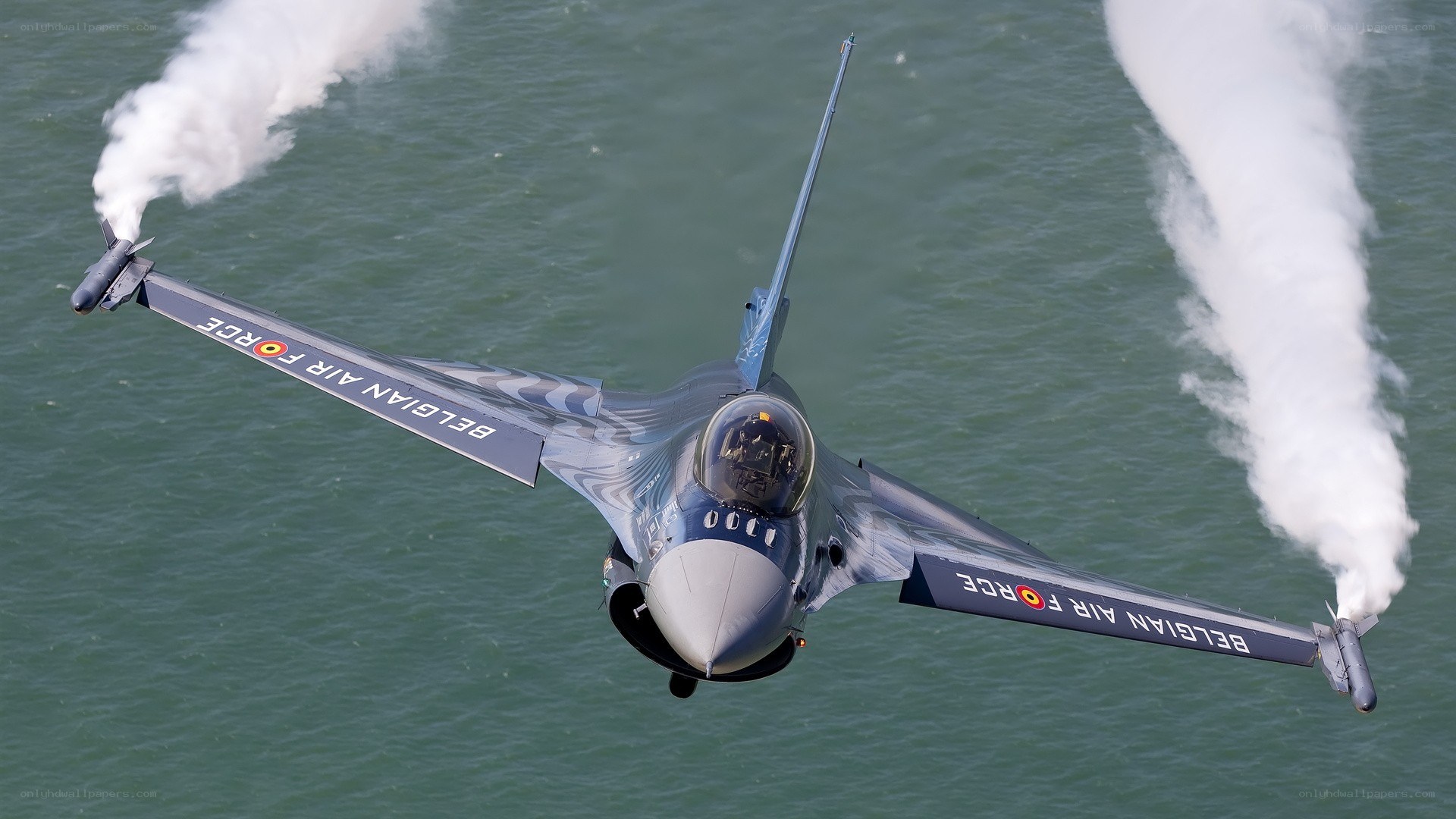 Belgian Air Force jet in flight