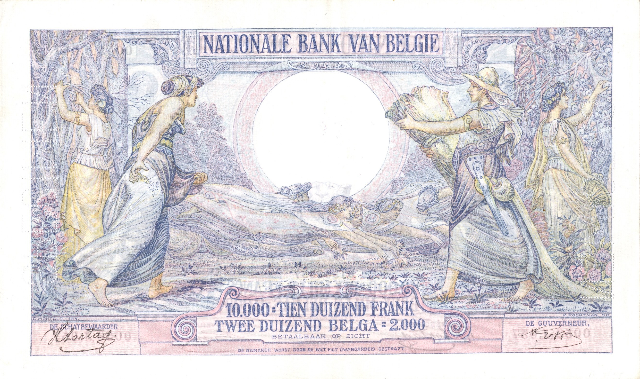 Belgian banknote design