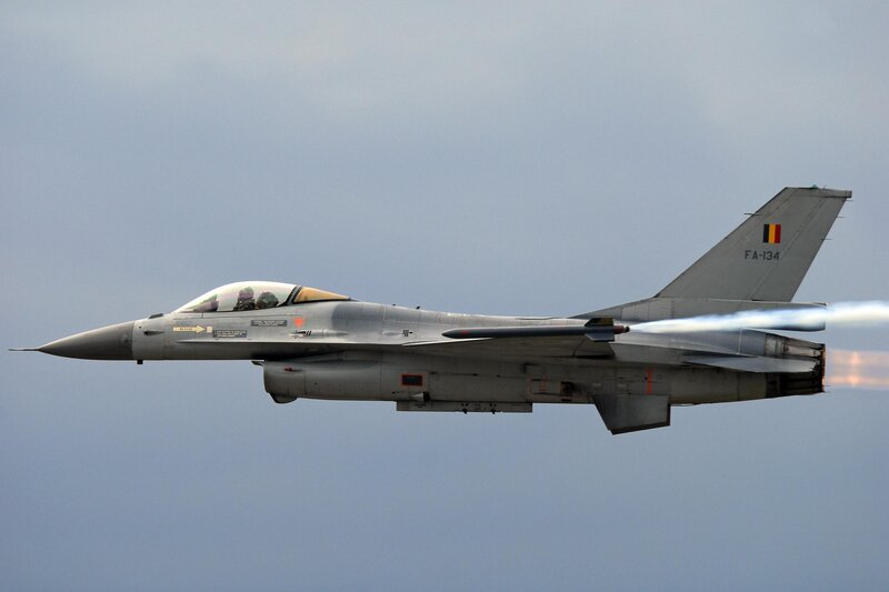 Belgian F-16 in flight