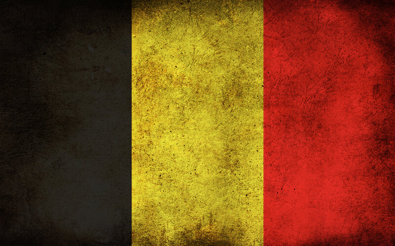 Belgian Flag — Black, Dramatic