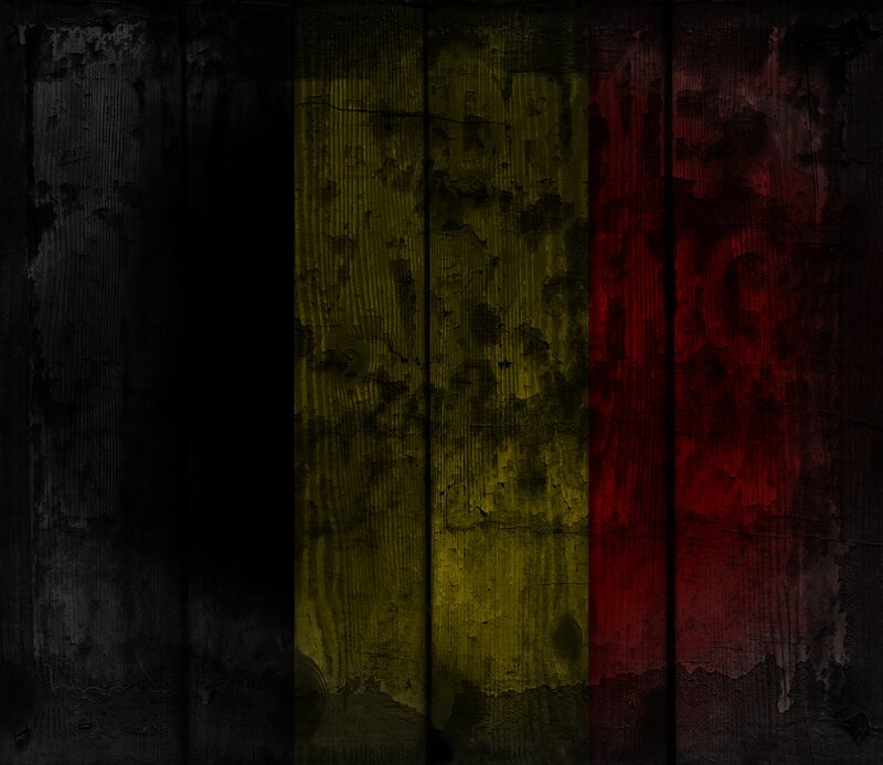 Belgian flag on weathered wood