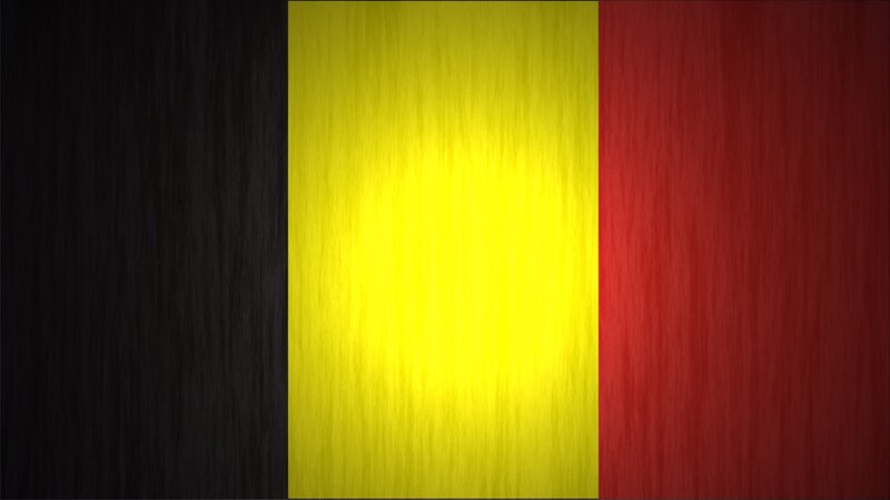 Belgian flag with brushed metal texture
