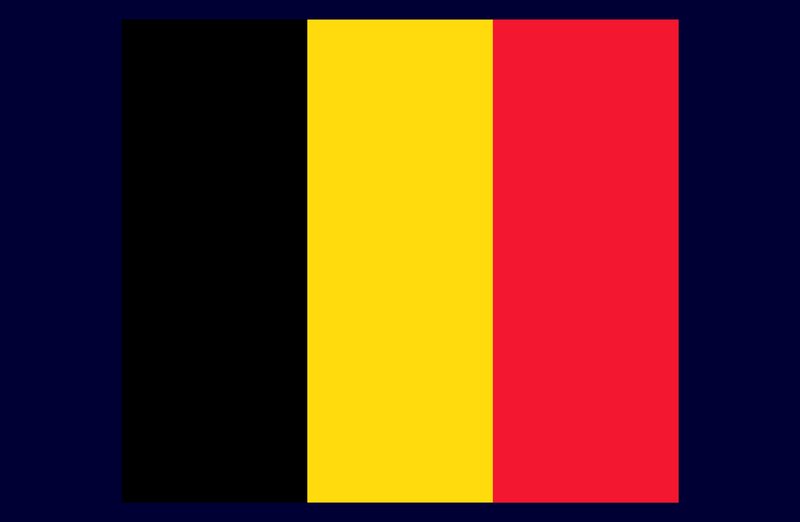 Belgian flag with dark border