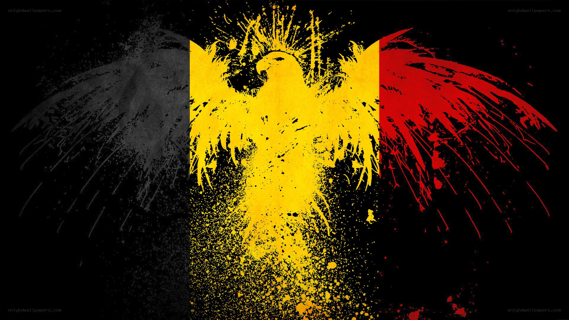 Belgian flag with eagle design
