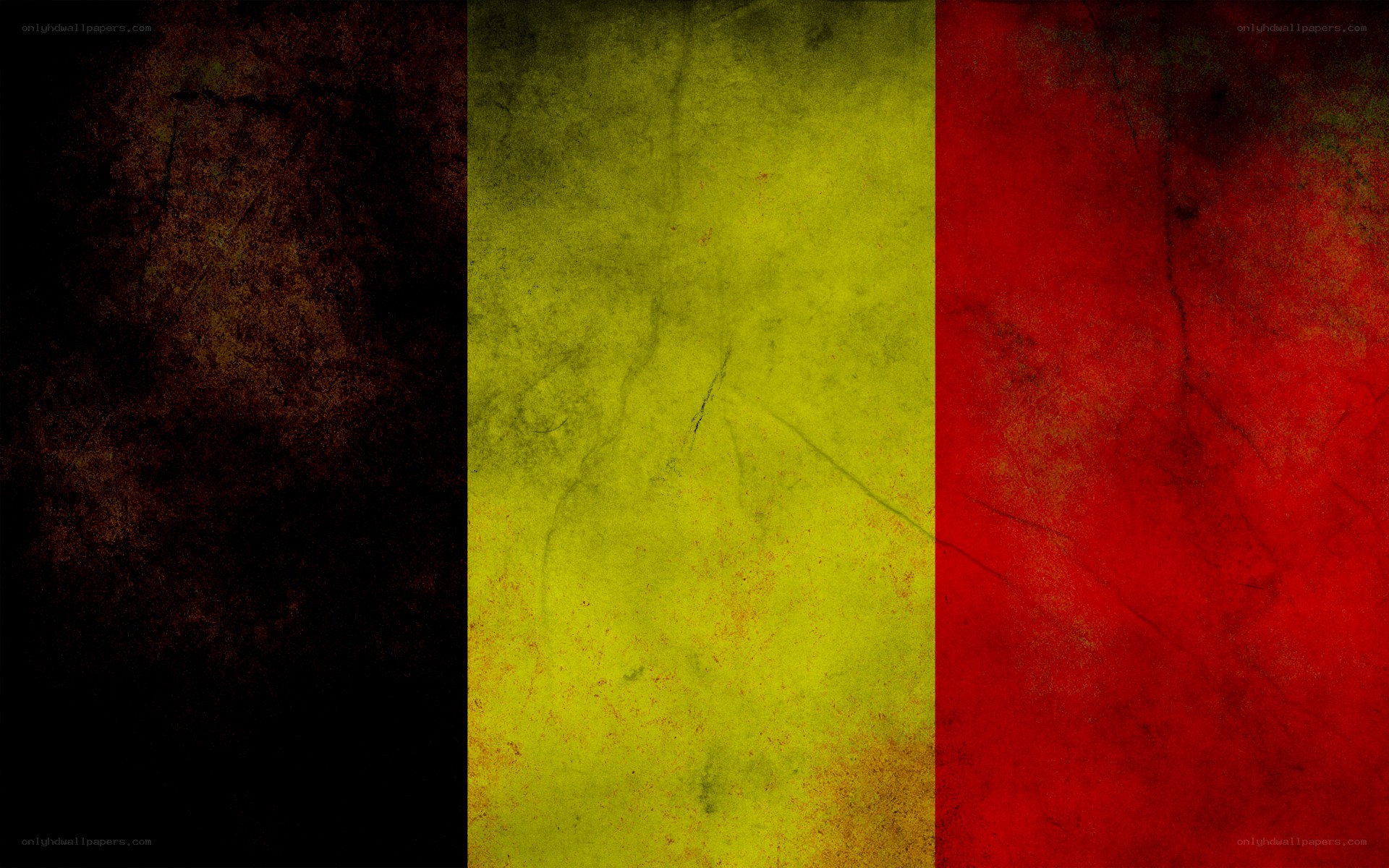 Belgian flag with grunge texture