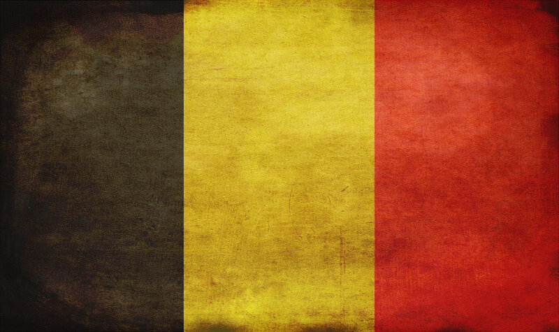 Belgian flag with vintage texture