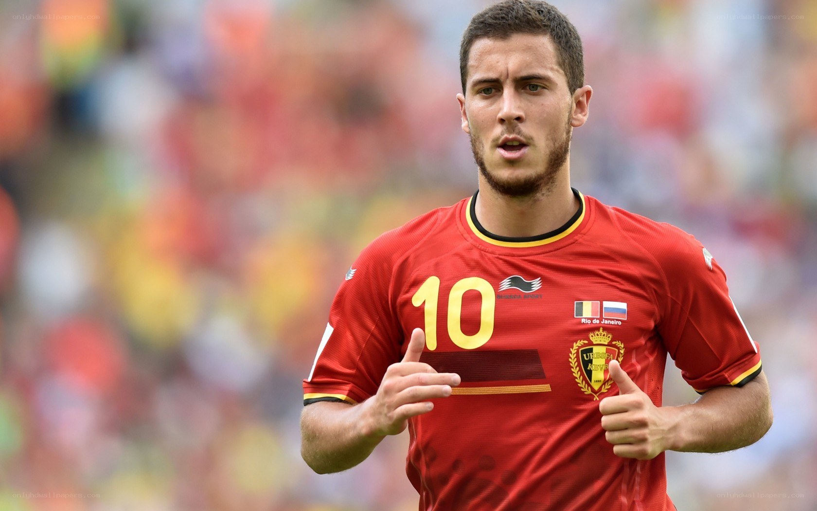 Belgian football player in action