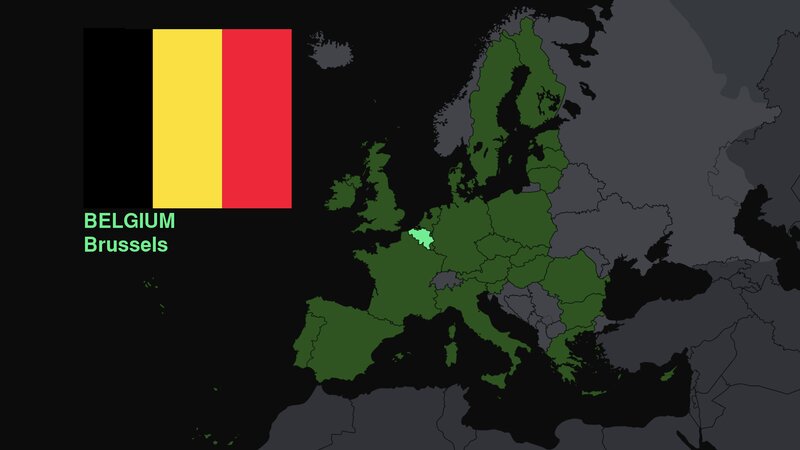 Belgium on Map