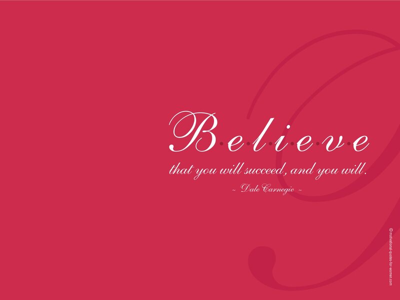 Believe in success quote