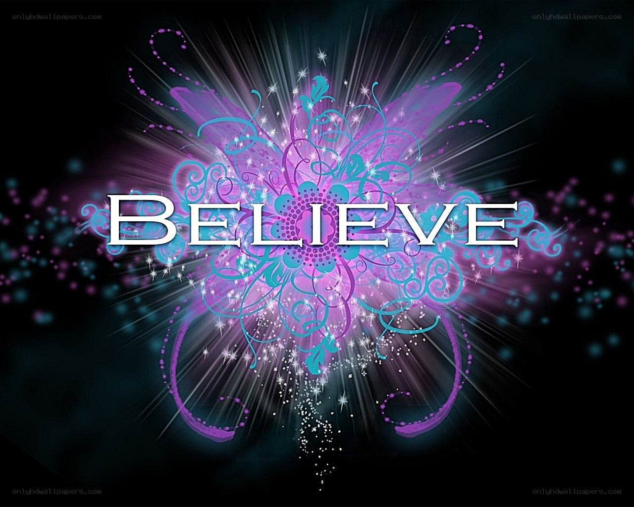 Believe with floral design