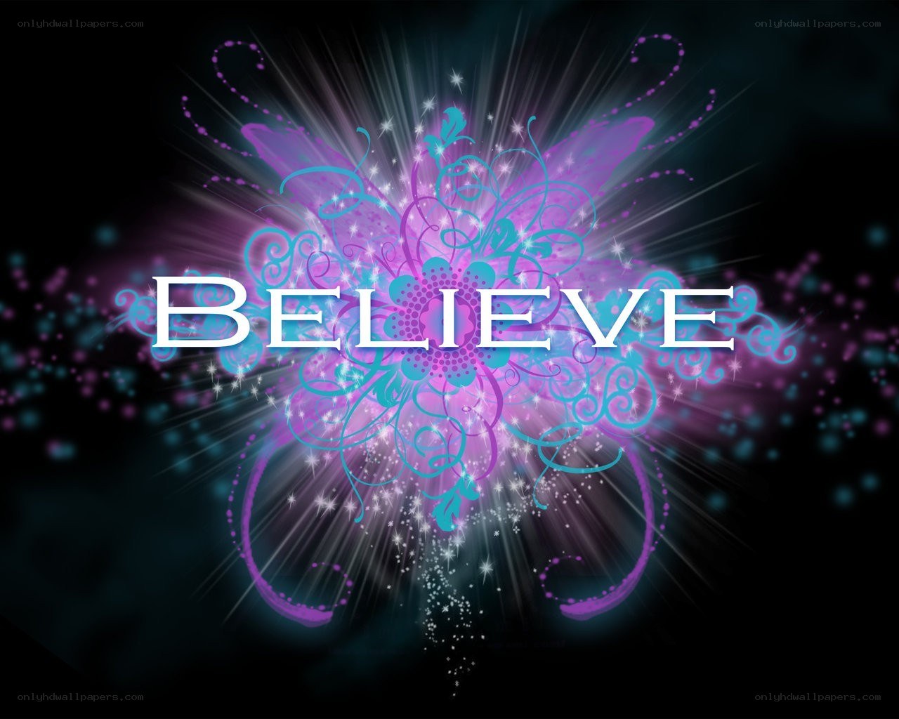 Believe with floral design