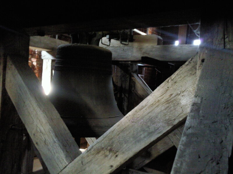 Bell inside a wooden structure