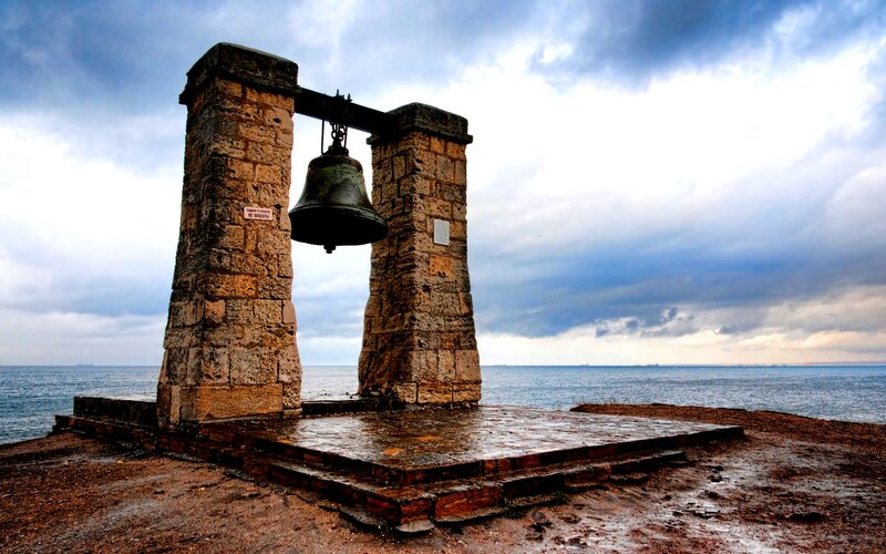 Bell on Stone Pillars