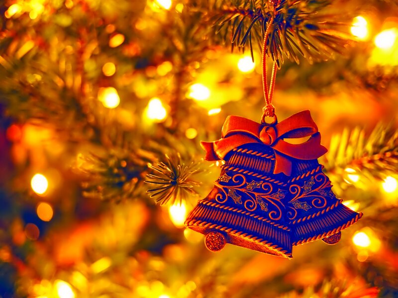 Bell Ornament on Tree