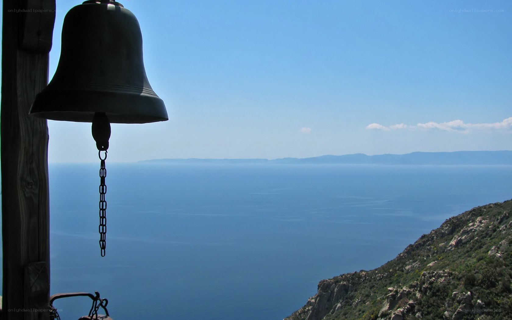 Bell overlooking the sea
