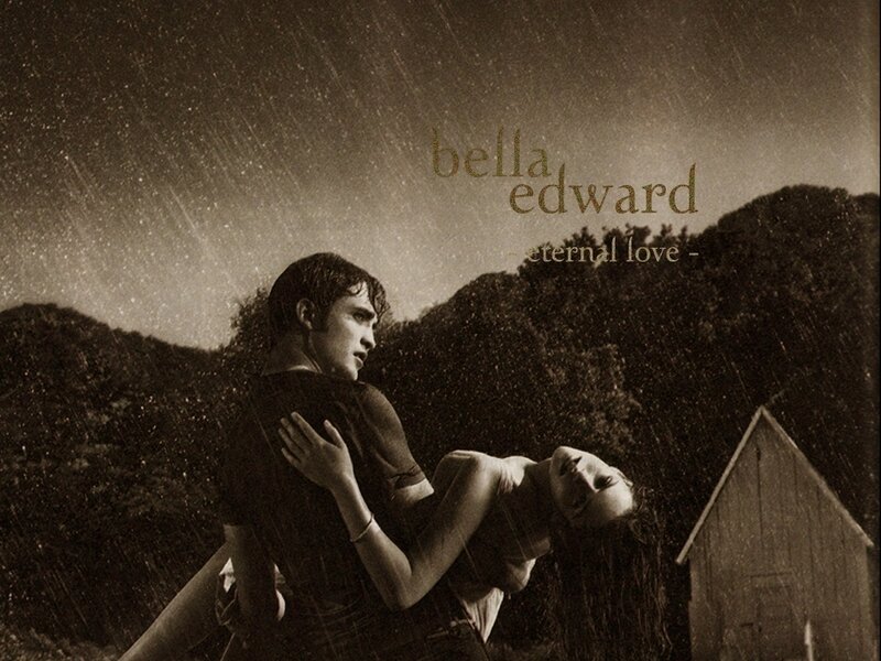 bella and edward in rain