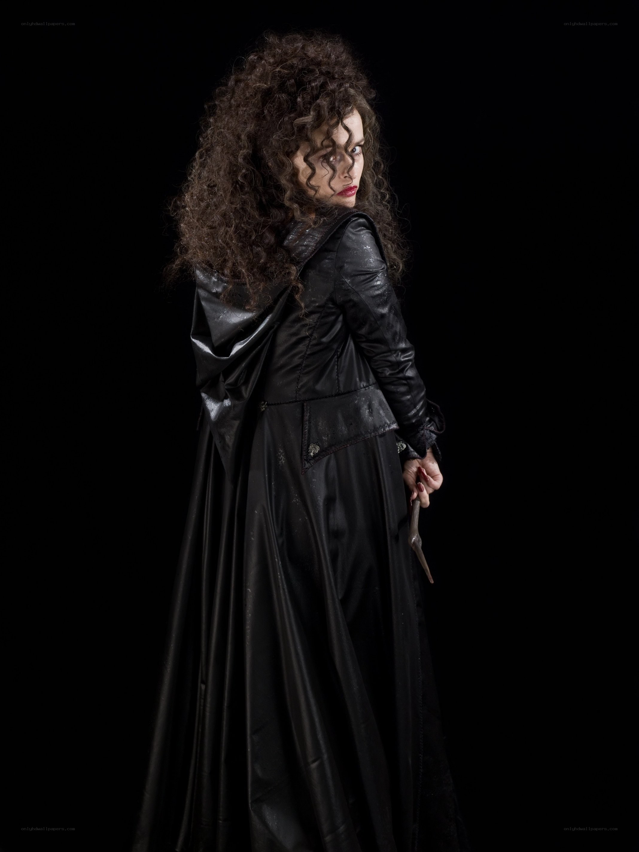 Bellatrix Lestrange in black cloak