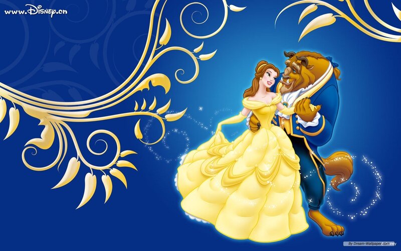 Belle and Beast Dancing — Blue, Romantic