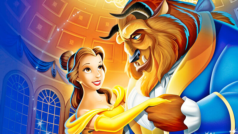 Belle and Beast Dancing — Blue