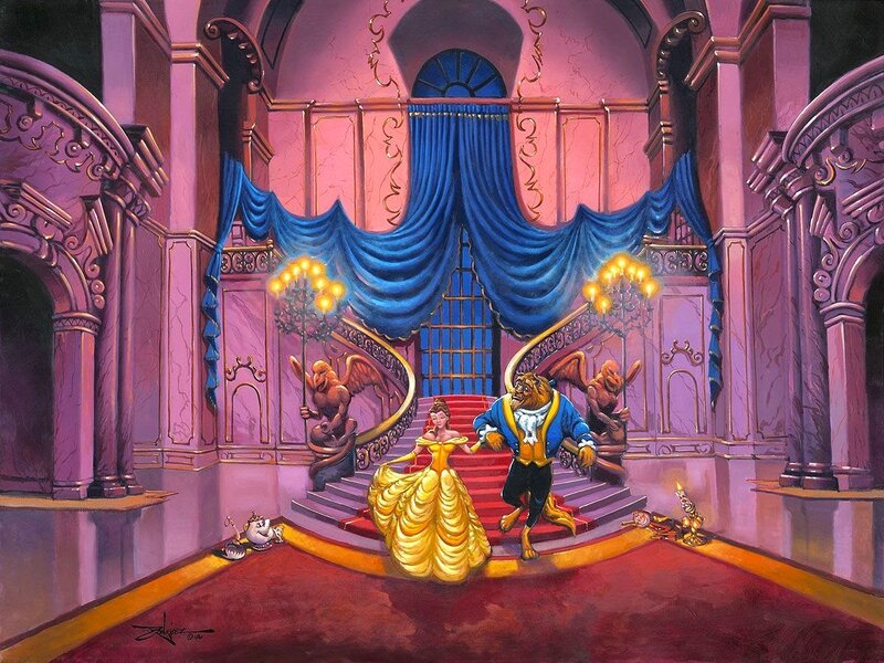 Belle and Beast Dancing — Purple