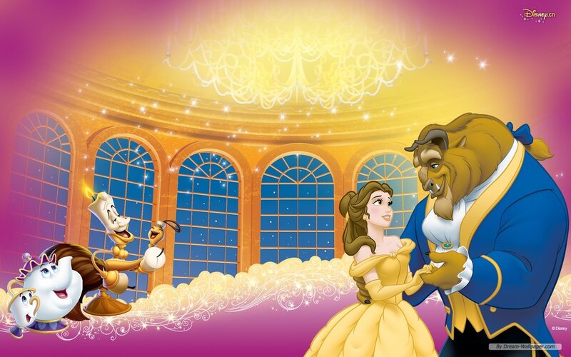 Belle and Beast Dancing — Yellow