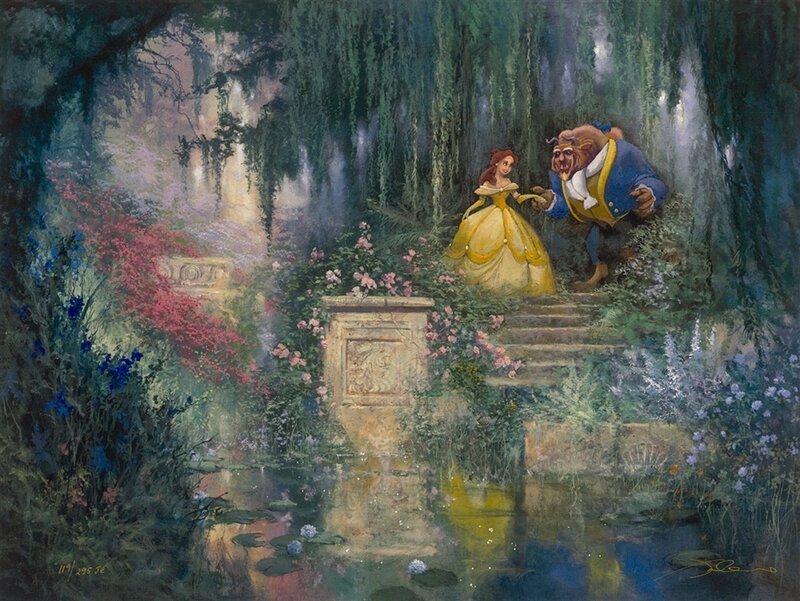Belle and Beast in Garden