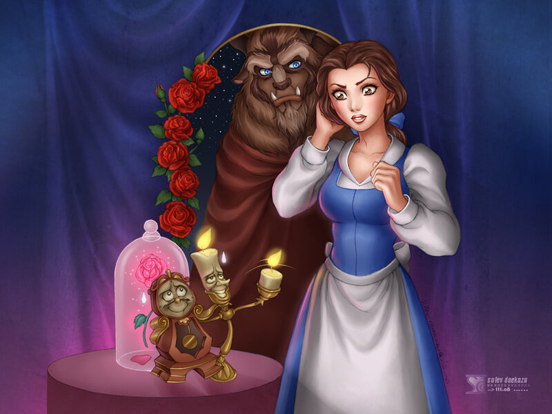 Belle and the Beast — Blue, Dramatic, Night