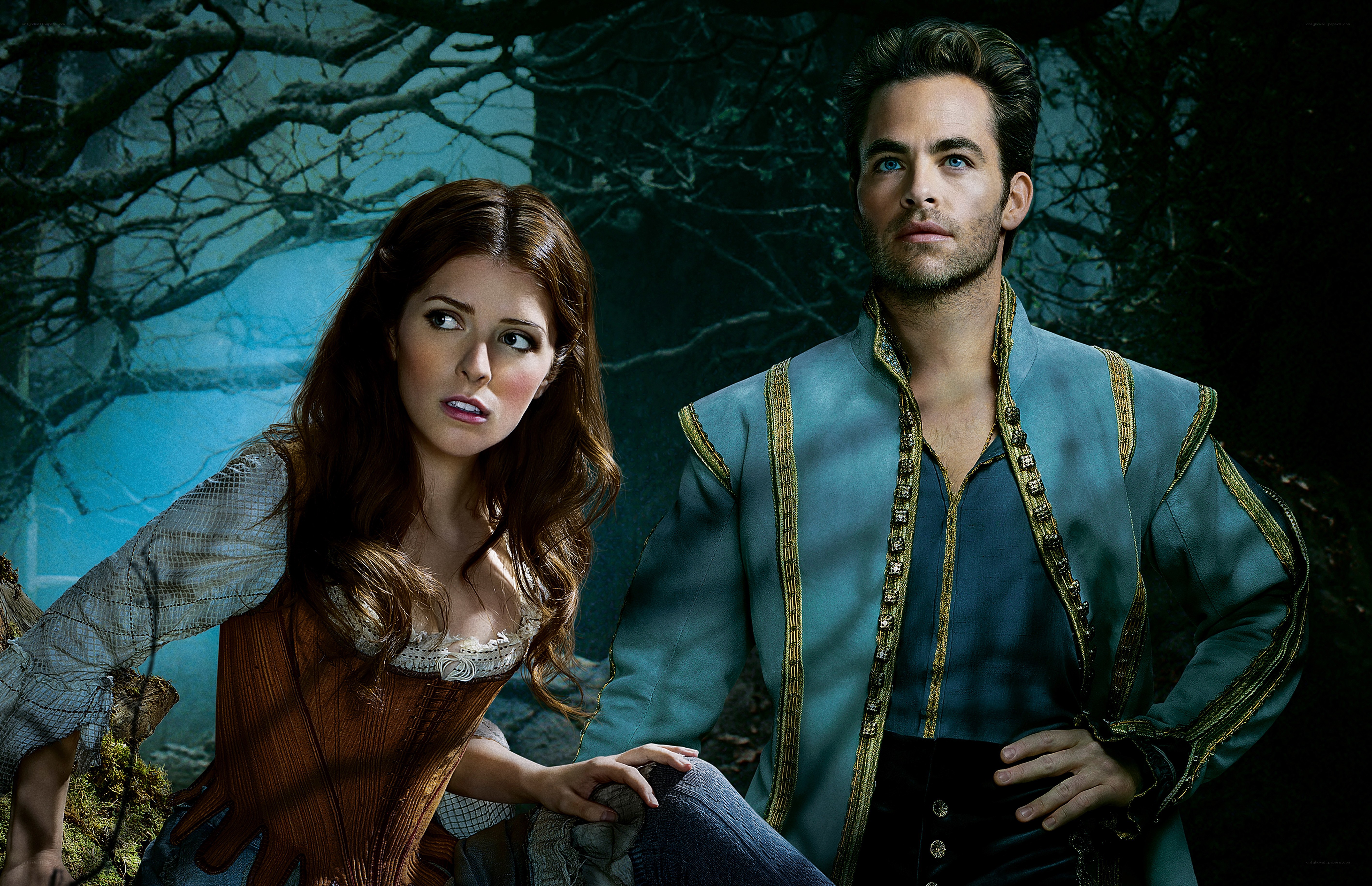 Belle and the Beast in the forest