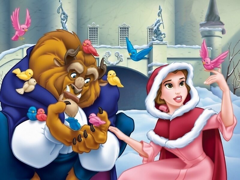 Belle and the Beast in winter