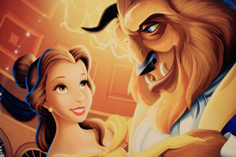 Belle and the Beast — Yellow, Romantic, Illustration