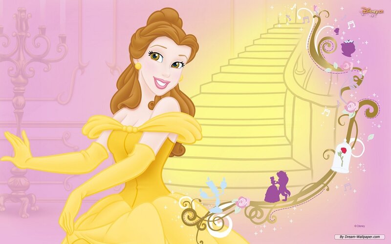 Belle in Yellow Dress — Whimsical, Illustration