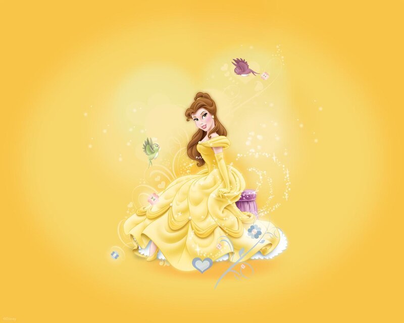 Belle in Yellow Gown — Whimsical, Illustration