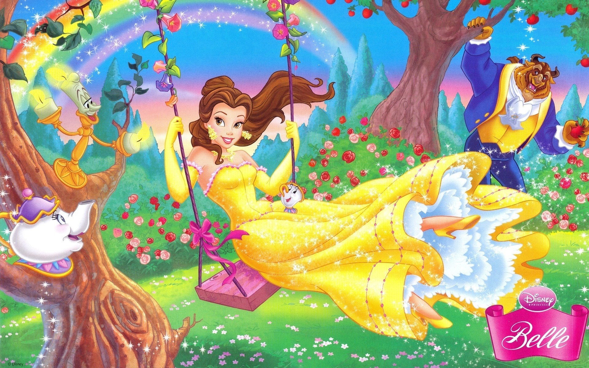 Belle on a swing