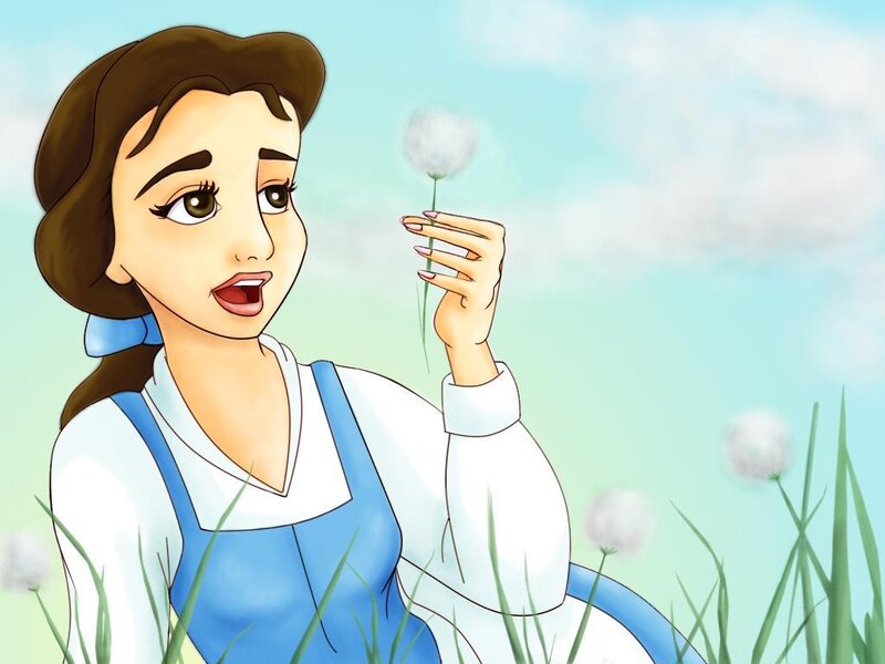 Belle with a dandelion