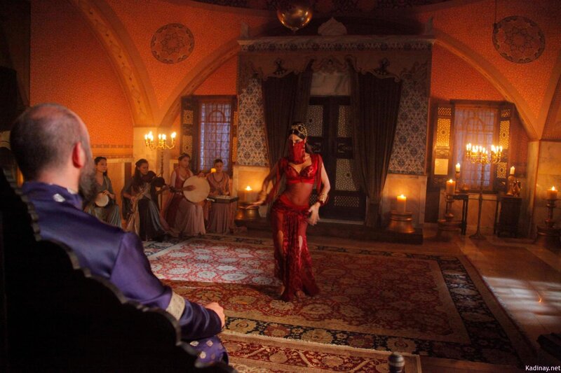 Belly dancer performs in palace