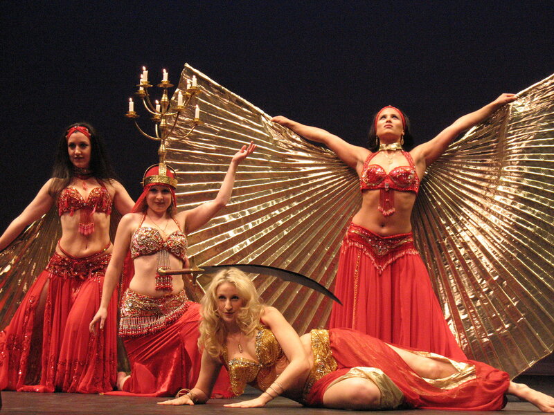Belly dancers on stage