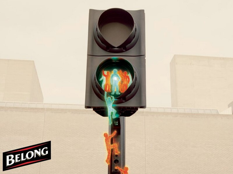 Belong traffic light ad