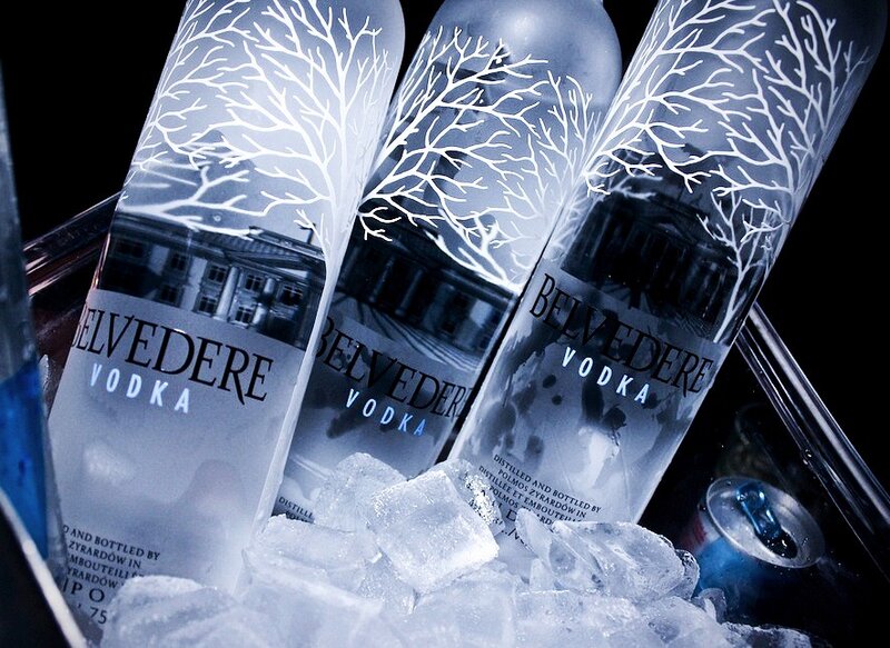 Belvedere Vodka Bottles — White