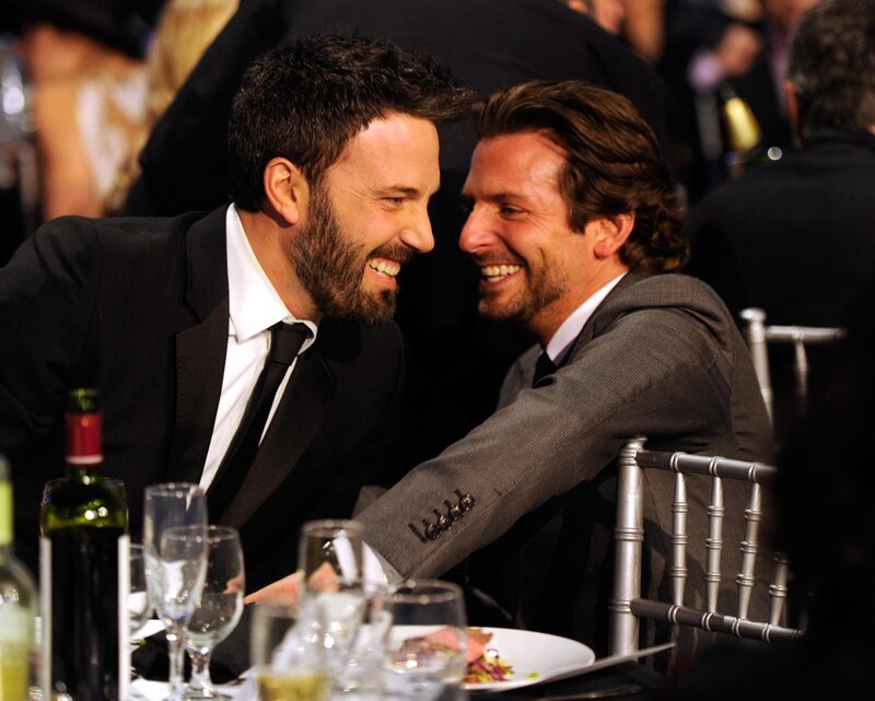 Ben Affleck and Bradley Cooper laughing
